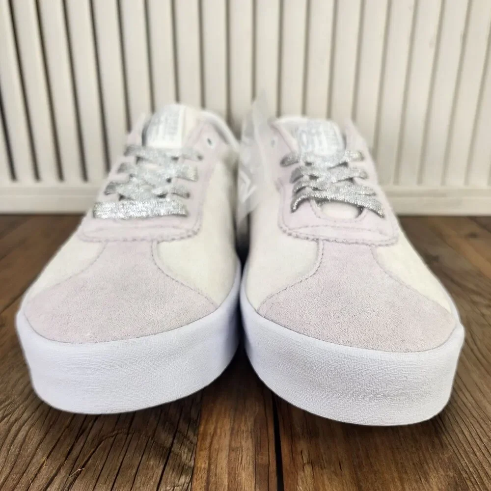Vans Sport Low Mens Sz 10 High Shine Blanc De Blanc Suede Skater Sneakers Shoes